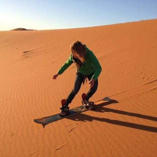 Sandboarding in Taghazout