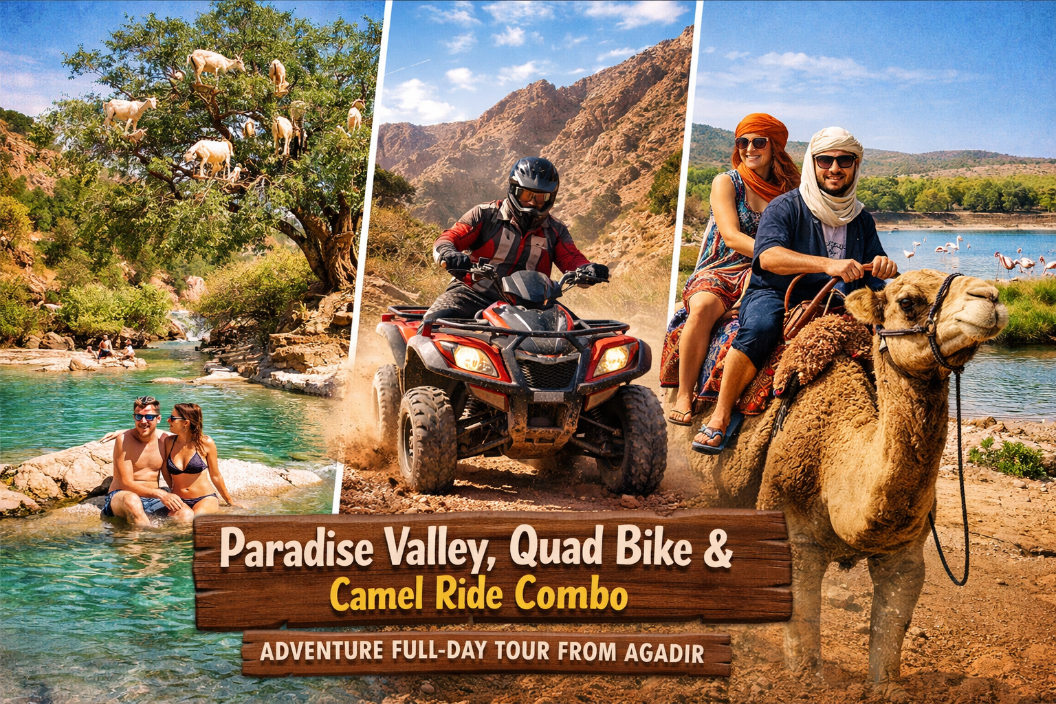 Agadir Paradise Valley Tour, Quad Bike & Camel Ride